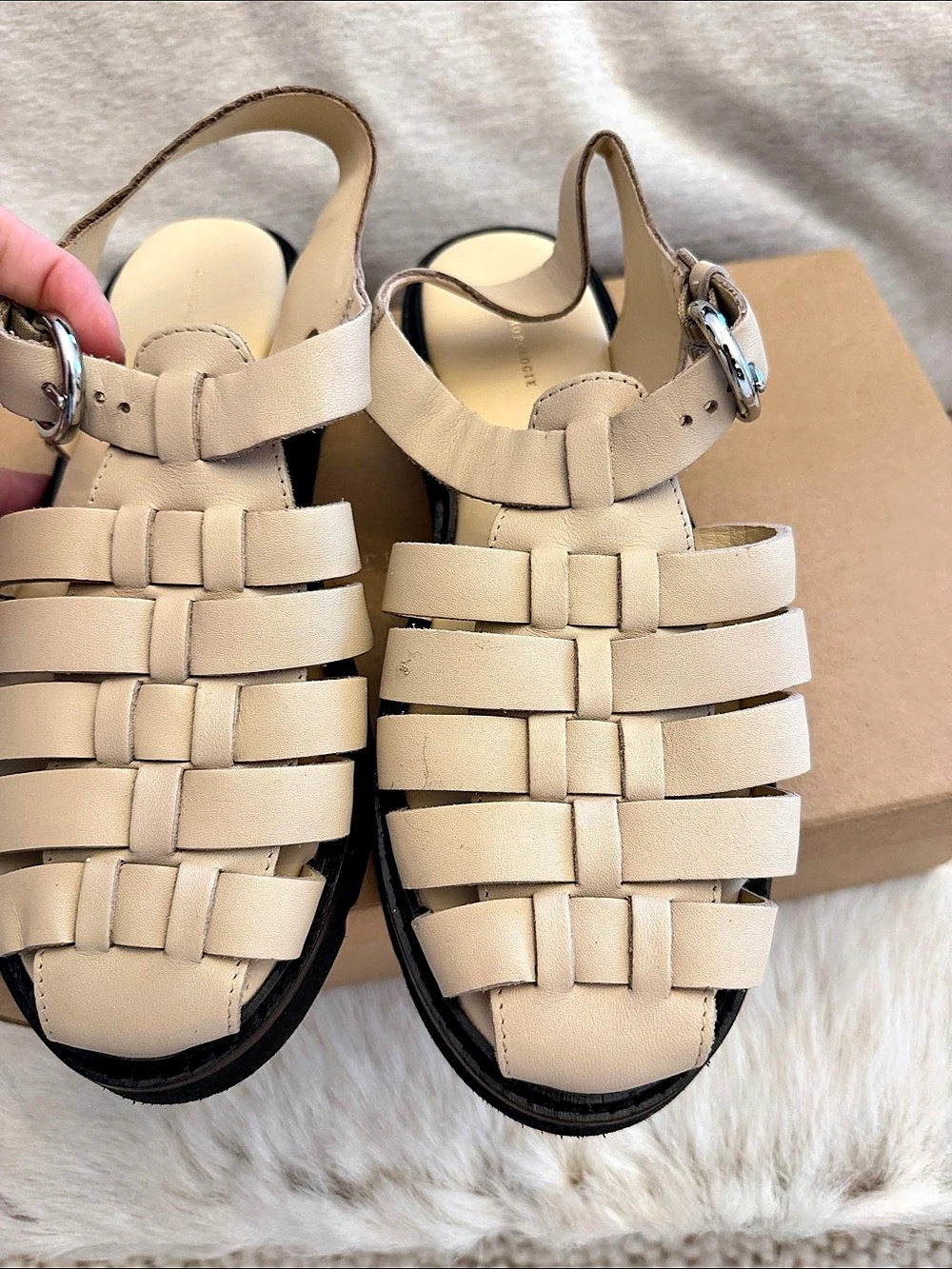 Anthropologie By Anthropologie Fisherman Sandals Beige